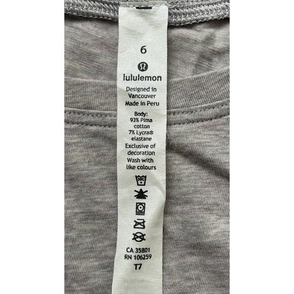 Lululemon | Women's Athletic Workout Basic Gray Relaxed Fit Long Sleeve Top | 6 - Picture 3 of 3